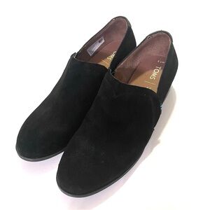 TOMS Shaye Black Suede Booties